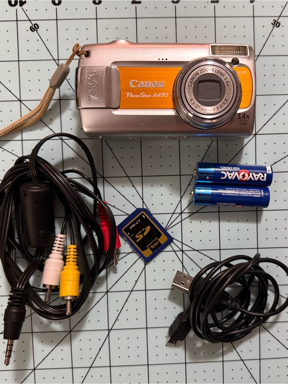 Canon PowerShot A470 – Vintage Digital Camera w/AV&USB Etc Tested & Working